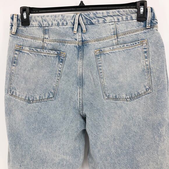 GOOD AMERICAN Good 90's Maternity Wide Leg Jeans 14/32 Light Blue934 NWT - Picture 11 of 16